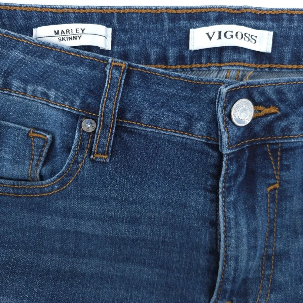 Vigoss Womens Marley Skinny Jeans 29‎ Medium Blue Casual Distressed Denim